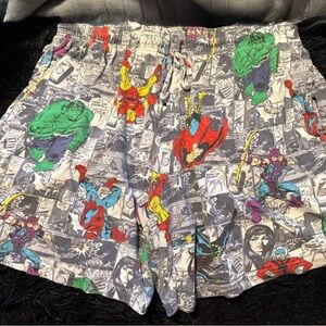 Marvel Vibrant Comic Print Shorts